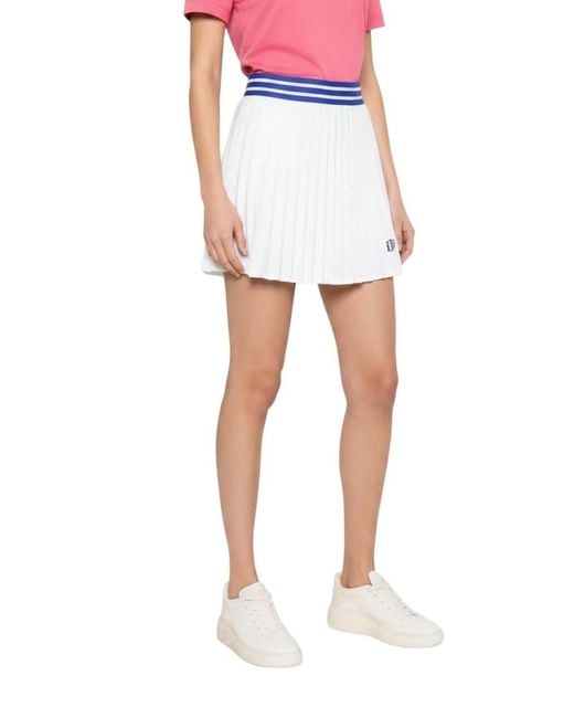 Bode White Pleated Mini Skirt