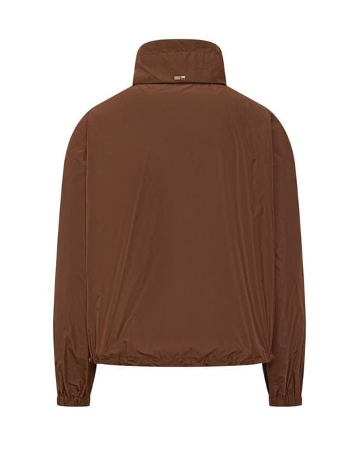 Herno Brown Solid Turtle Neck Jacket