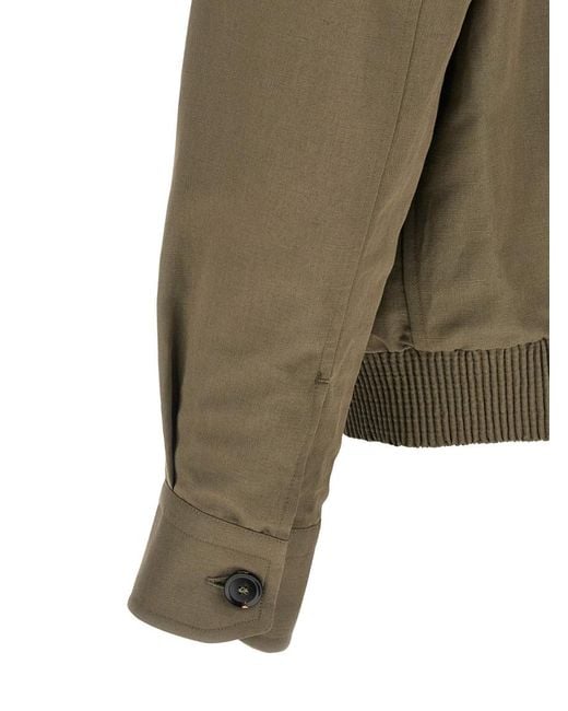 Brioni Green Solid Jacket for men