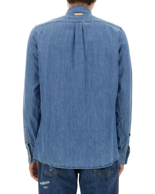 Dolce & Gabbana Blue Regular Solid Shirt for men