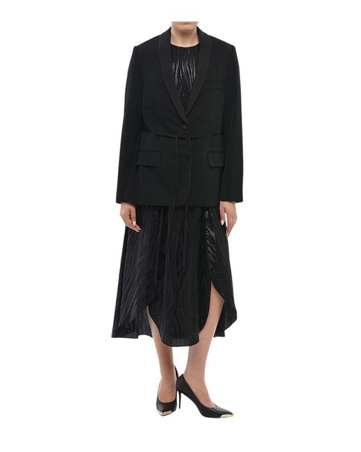 Stella McCartney Black Solid Shawl Lapel Blazer