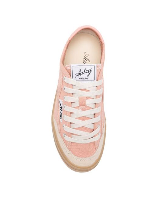 Autry Pink Windscape Low Sneakers