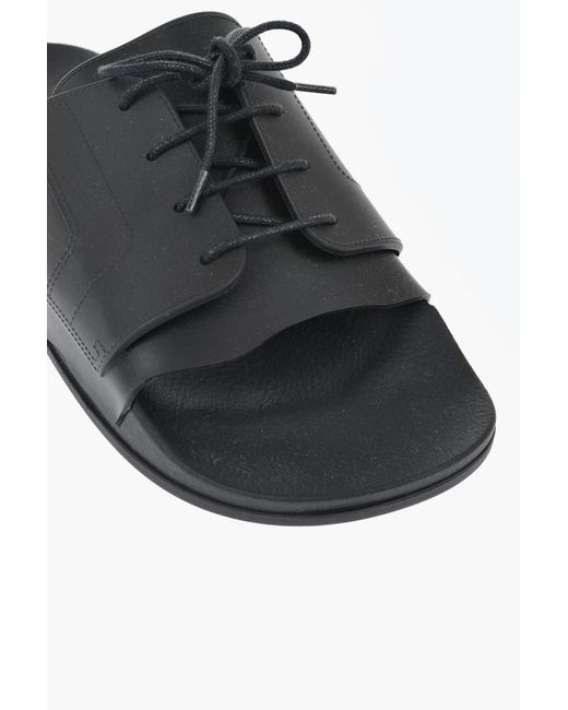 Maison Margiela Black Solid Pool Slides