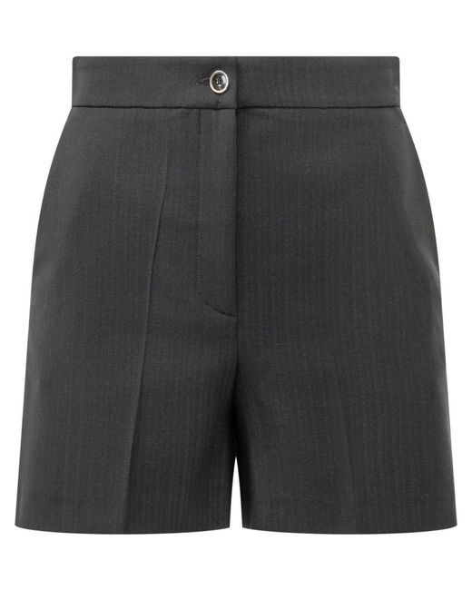 Pinko Black Solid Shorts