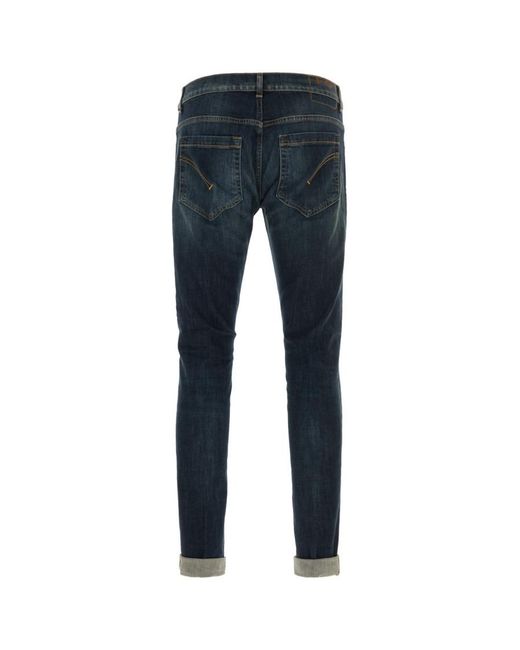Dondup Blue Solid Jeans for men