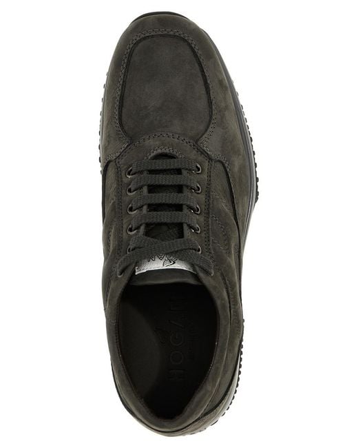 Hogan Brown 'Interactive' Sneakers for men