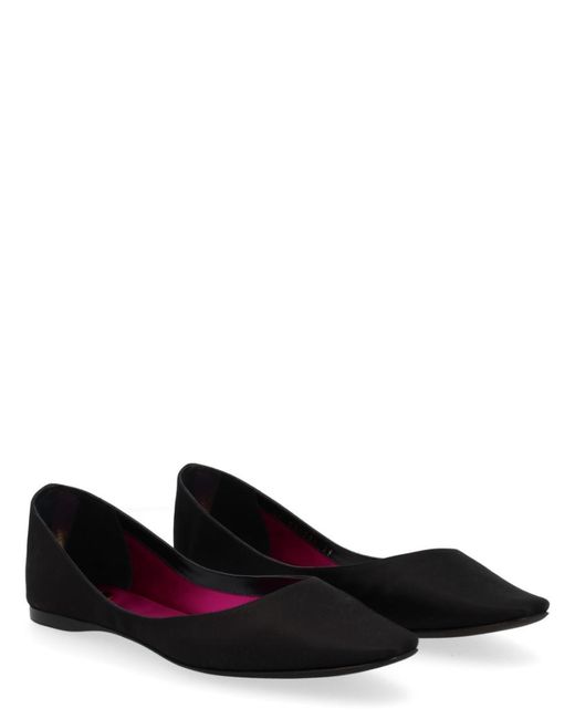 Saint Laurent Brown Solid Ballet Flats