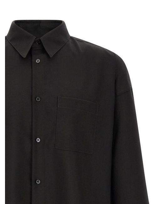 Marni Black Oversized Solid Shirt for men