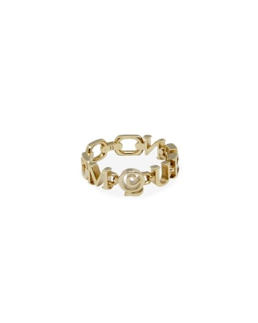 McQueen Metallic Logo Ring
