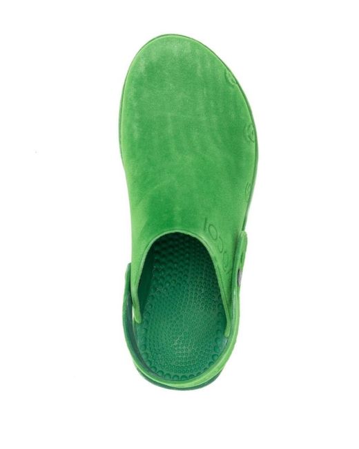 XOCOI Green Slingback Platform Mules