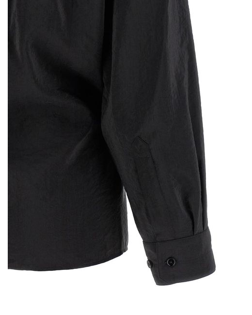 Lemaire Black Relaxed Solid Shirt