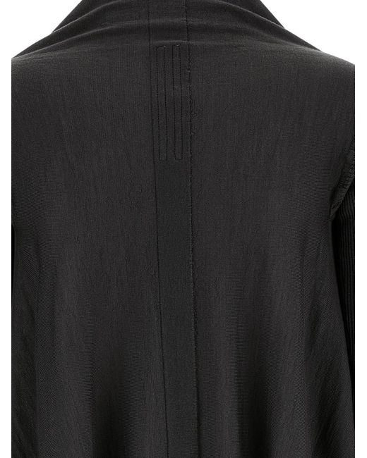 Rick Owens Black Medium Wrap Cardigan