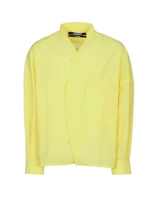 Jacquemus Yellow Relaxed Solid Shirt for men