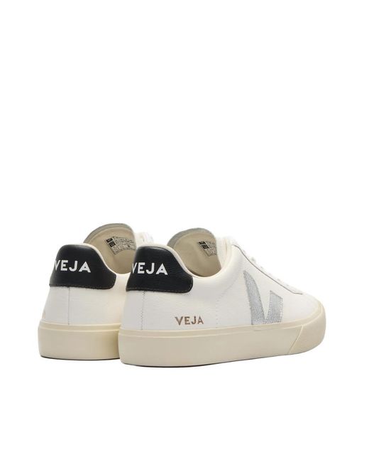 Veja White Solid Campo Sneakers