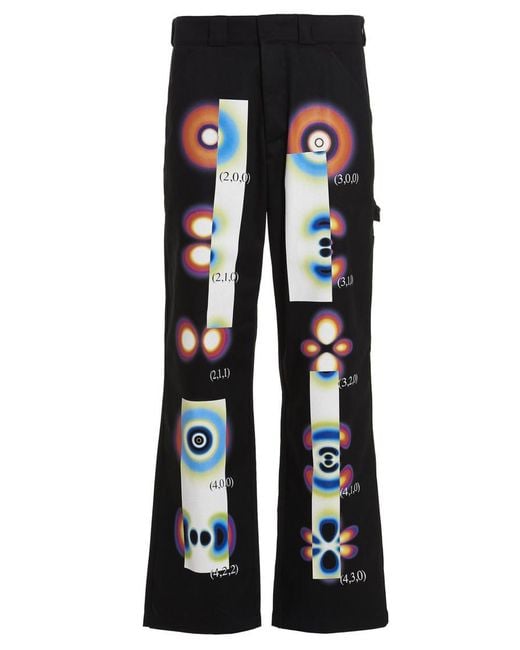 Msftsrep Blue Printed Pants for men