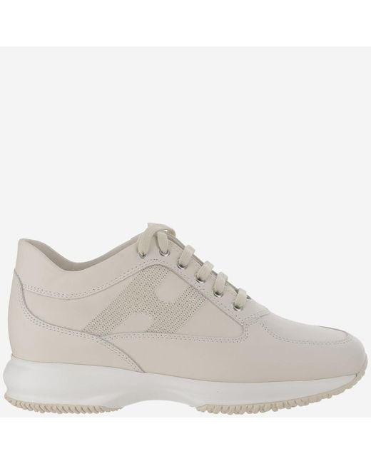Hogan Gray Interactive Leather Sneakers