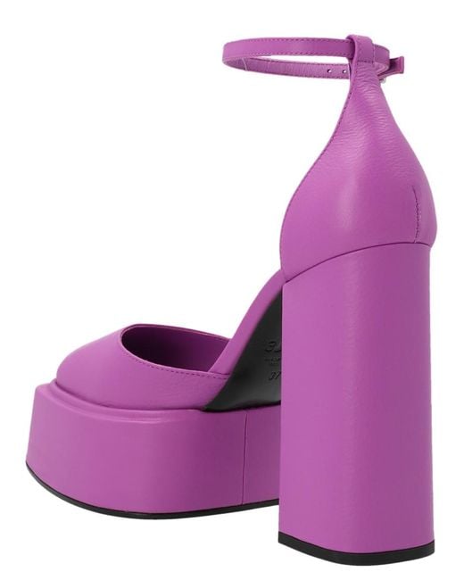 3Juin Purple Ankle Strap Heels