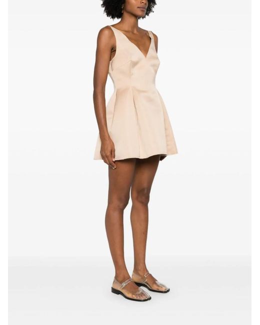 Marni Natural Duchess Satin Mini Dress