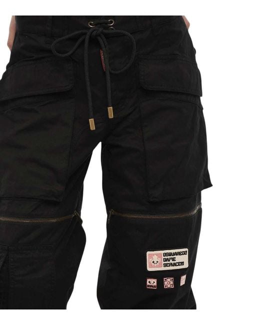 DSquared² Black Relaxed Cargo