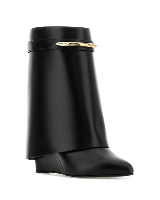 Givenchy Black Solid Heeled Boots