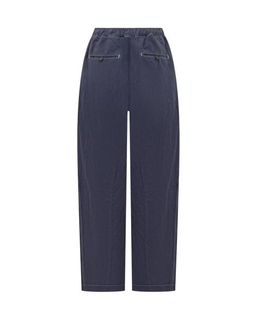 Studio Nicholson Blue Straight Drawstring Pants for men