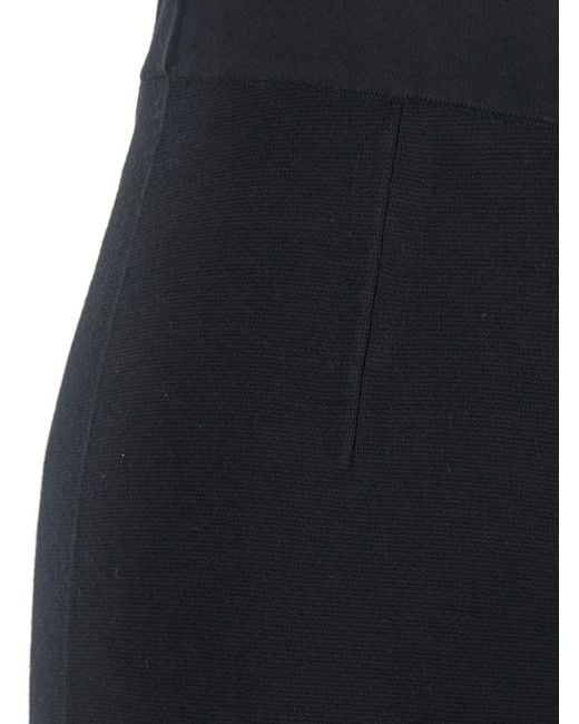 Max Mara Blue Palazzo Pants With Elastic Waist