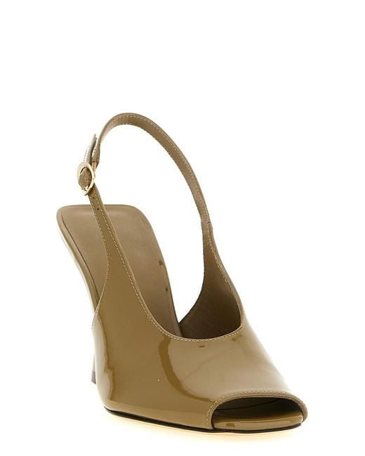 Stuart Weitzman Metallic Solid Open Square Toe Heels