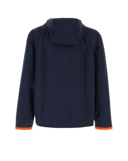 Fay Blue Nylon Windbreaker for men