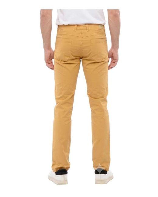 Corneliani Natural Flat Front Pants for men
