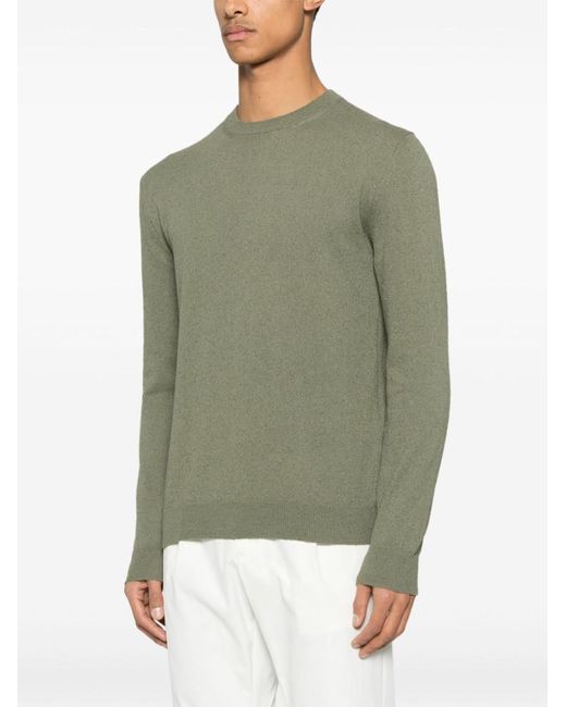 Drumohr Green Knitted Neck Sweater for men