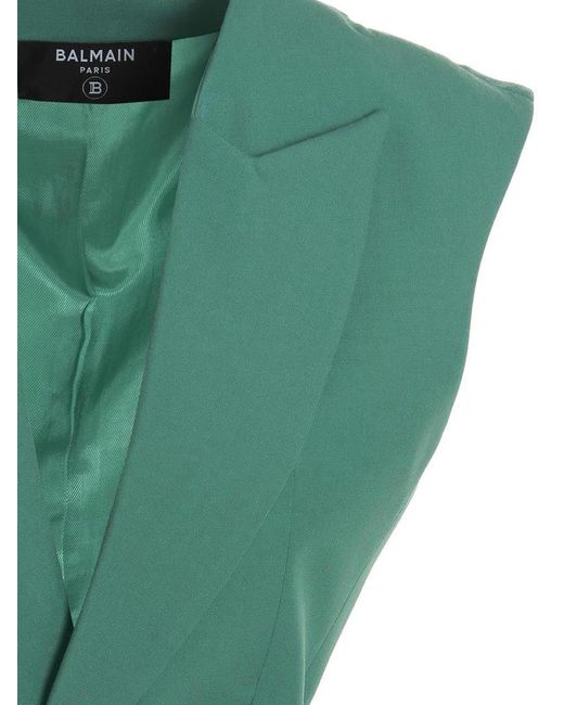 Balmain Green Belted Vest