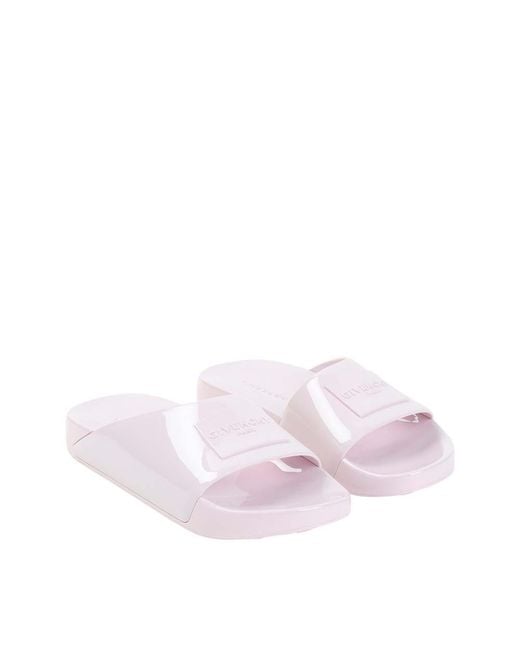 Givenchy Purple Open Toe Slides