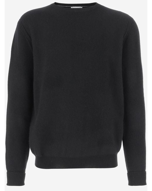 Oliver Lattughi Black Roundneck Pullover for men