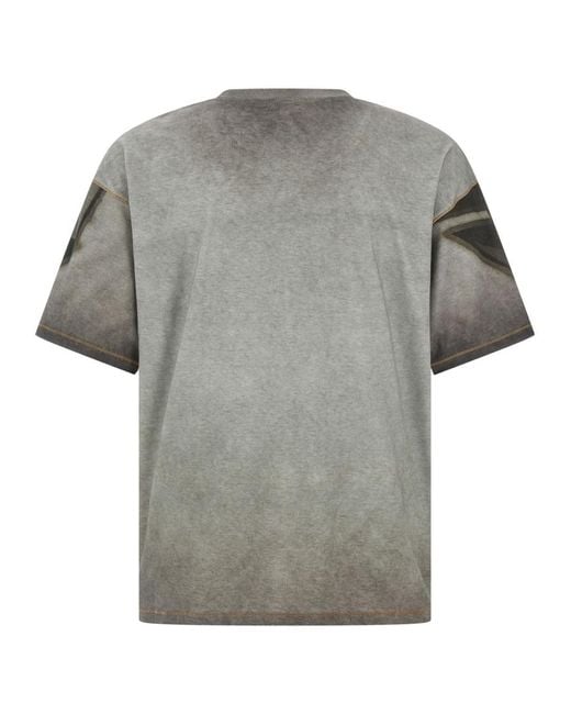 DIESEL Green T-Boxt-Show-V2 Abstract Print T-Shirt for men