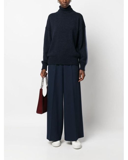 Alysi Blue Turtleneck Sweater