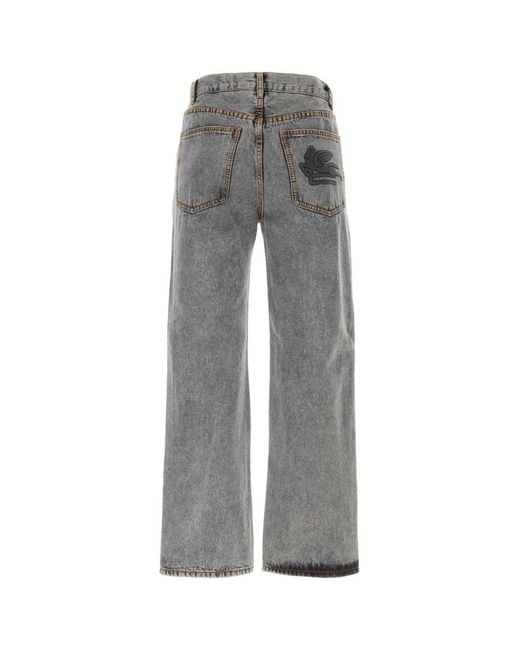 Etro Gray Jeans for men
