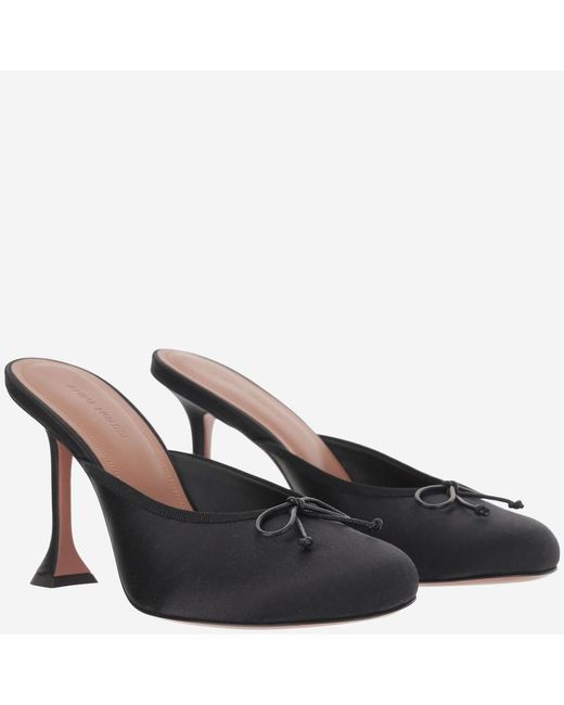 AMINA MUADDI Black Leather Mules