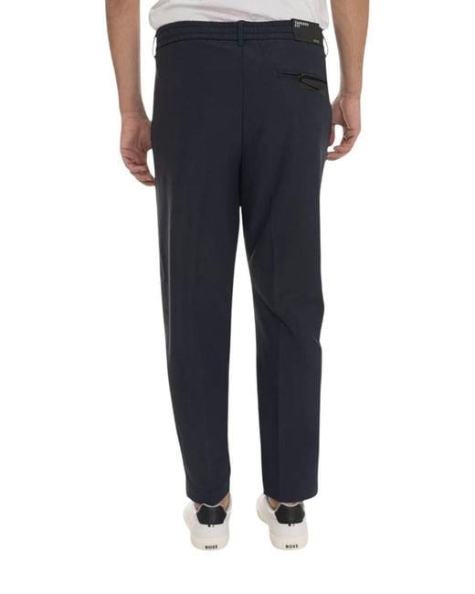 Boss Blue Drawstring Pants for men