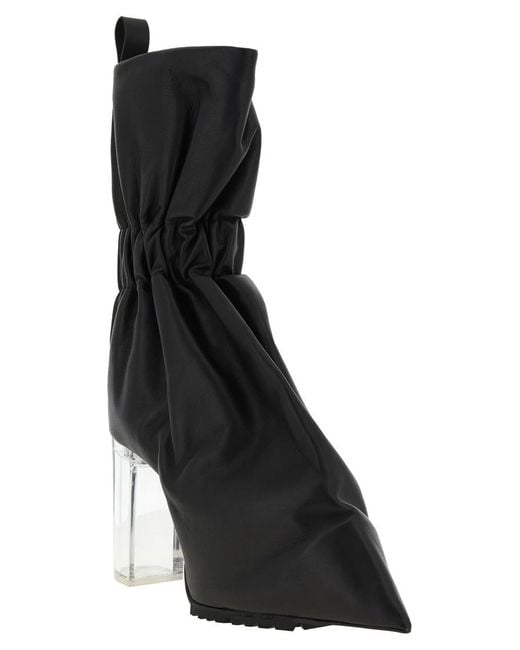 Rick Owens Black Solid Taquito Boots