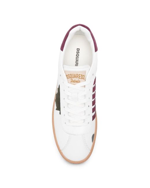DSquared² White Leather Sneakers for men