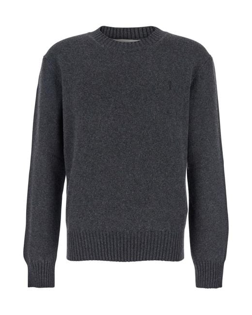 AMI Gray Logo Sweater for men