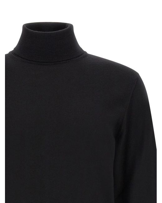 Zanone Black Solid Turtle Neck Sweater for men