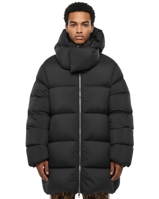 Bacon Black Quilted Hood Jacket for men