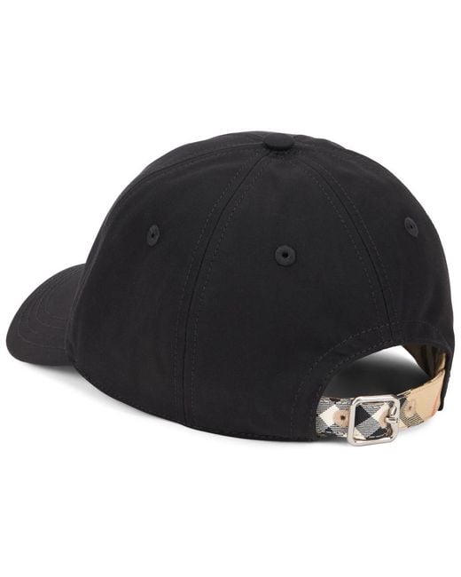 Burberry Black Logo Baseball Cap for men
