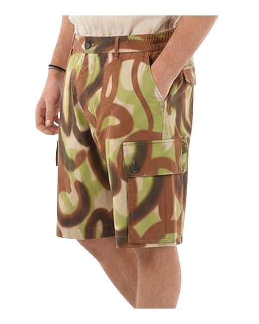 DSquared² Natural Abstract Shorts for men