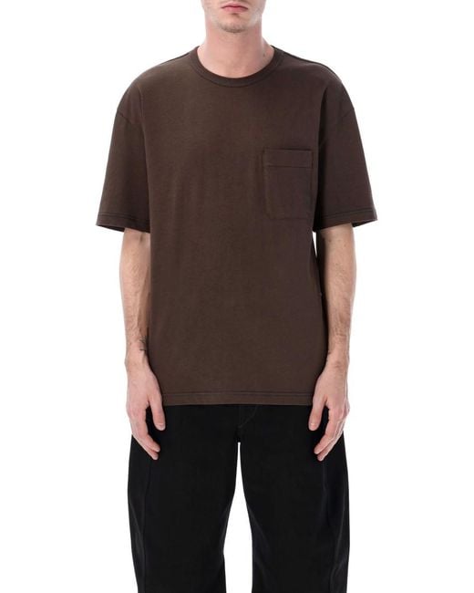 Lemaire Black Boxy Heavy Jersey T-Shirt for men