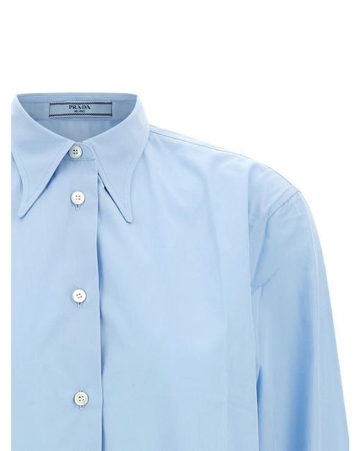 Prada Blue Regular Solid Shirt