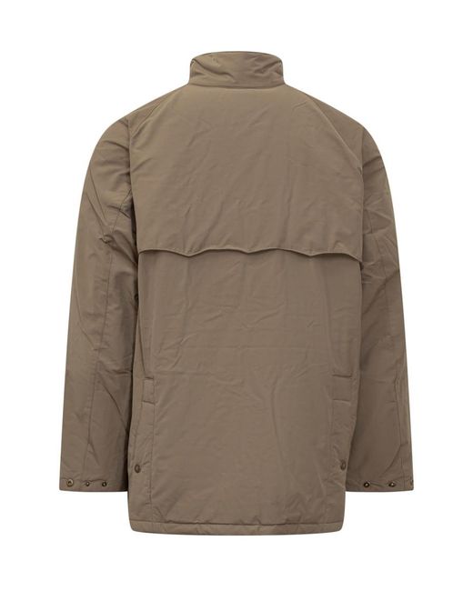 Barbour Brown Solid Band Collar Jacket for men