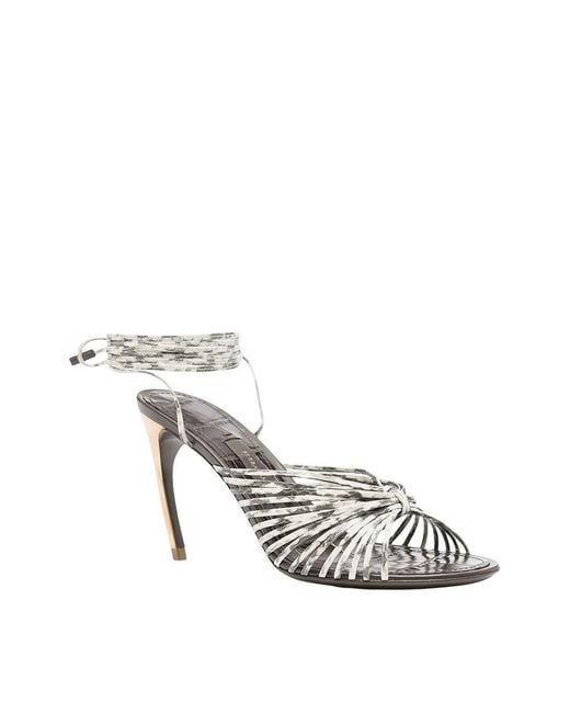 Ferragamo Metallic Printed Heels