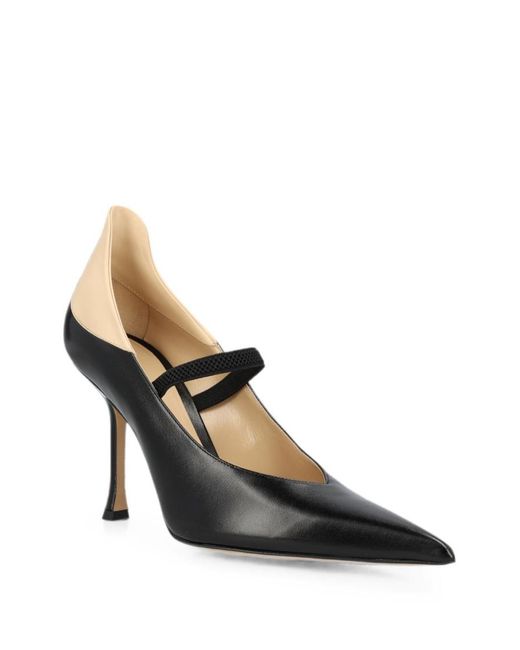 Fendi Black Color Block Pumps